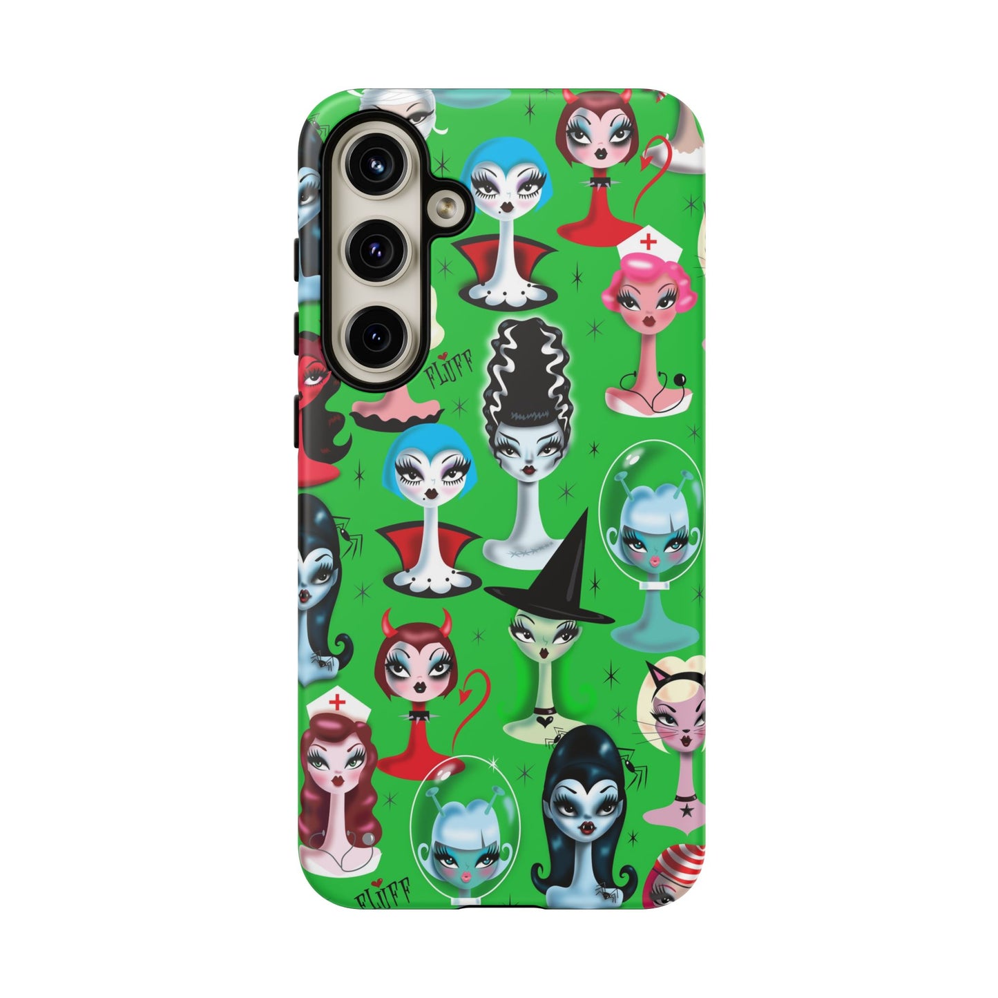 Spooky Dolls Green • Tough Phone Case