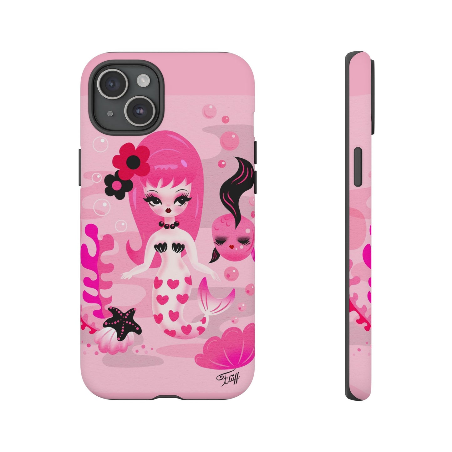 Pink Mod Mermaid • Tough Phone Case