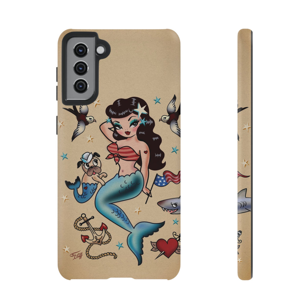 Patriotic Mermaid • Tough Phone Case