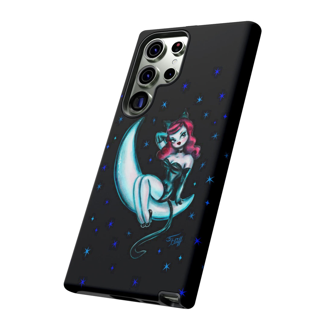 Kitten on the Moon • Tough Phone Case