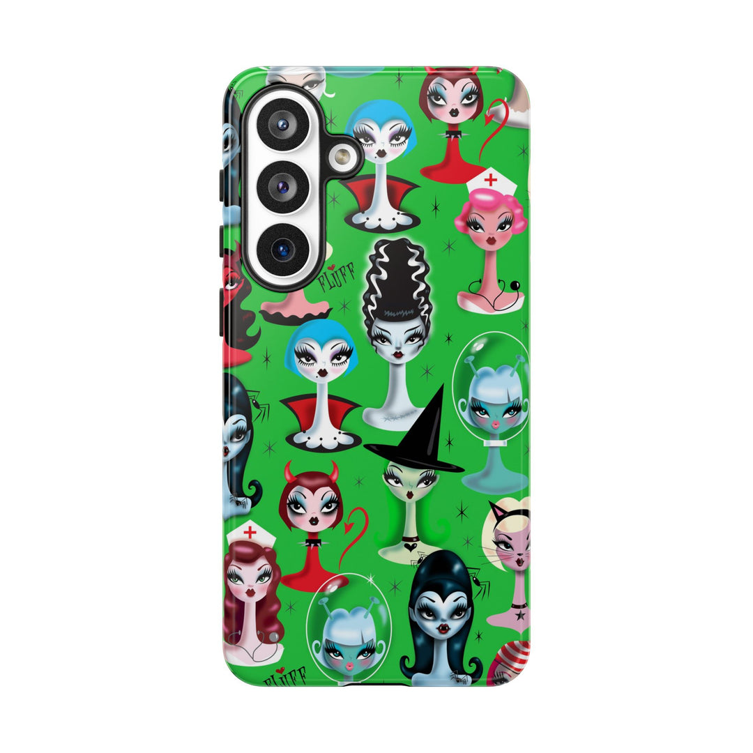 Spooky Dolls Green • Tough Phone Case
