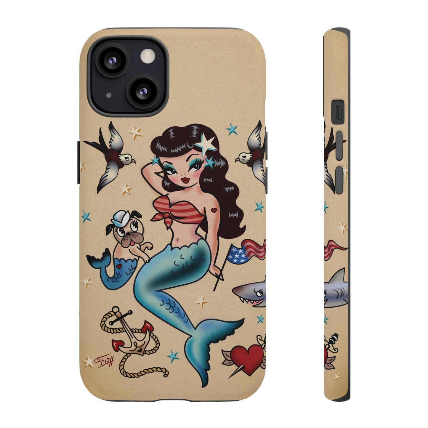 Patriotic Mermaid • Tough Phone Case