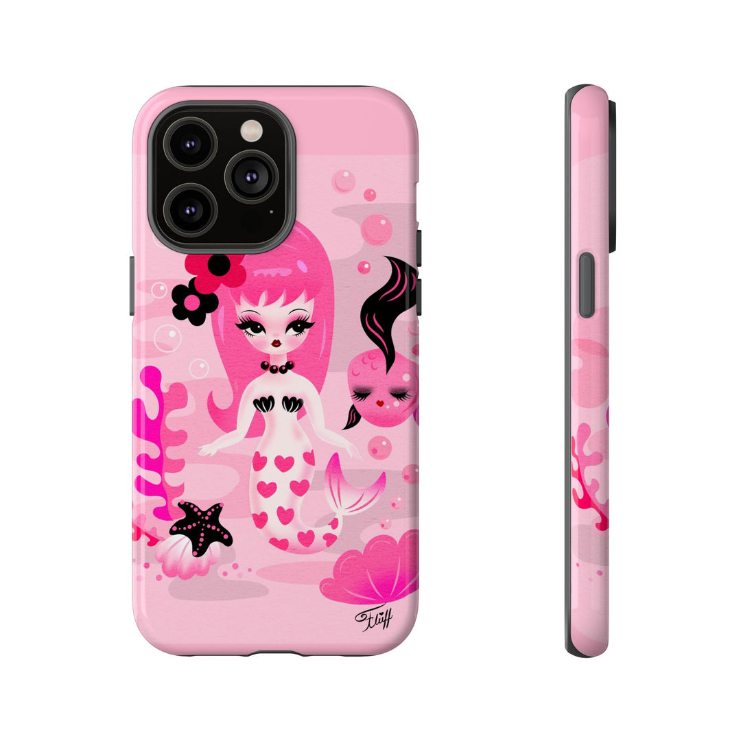 Pink Mod Mermaid • Tough Phone Case