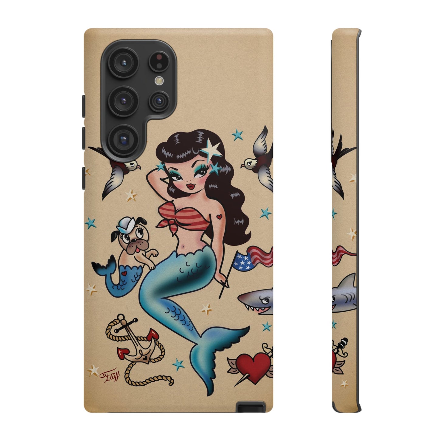 Patriotic Mermaid • Tough Phone Case