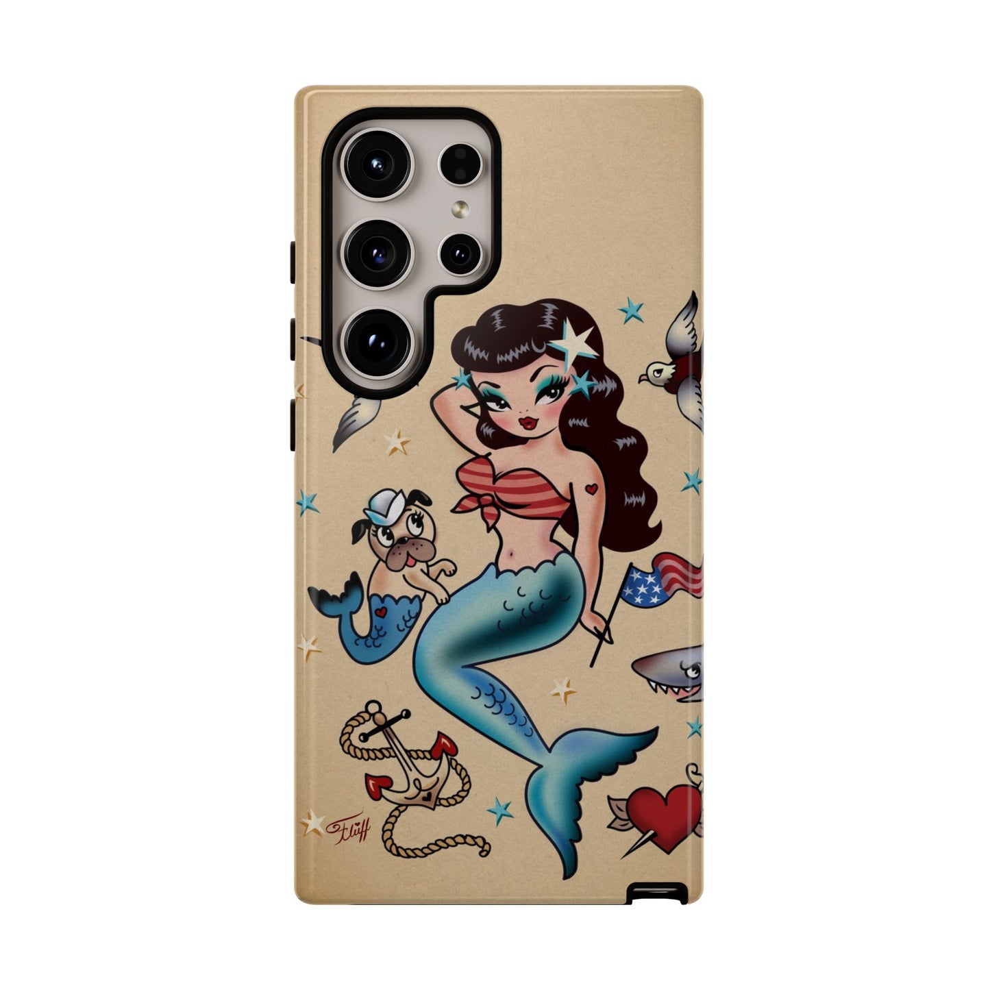 Patriotic Mermaid • Tough Phone Case