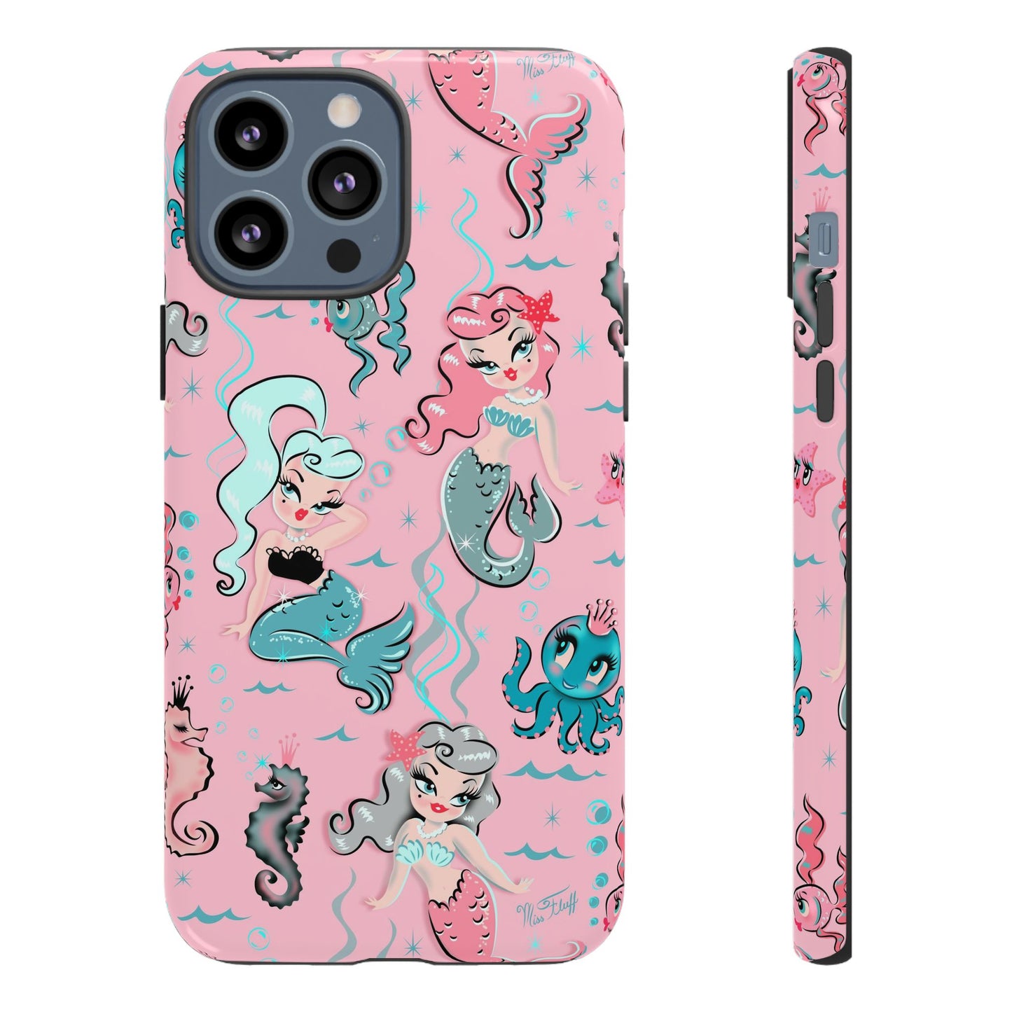 Babydoll Mermaids on Pink • Tough Phone Case