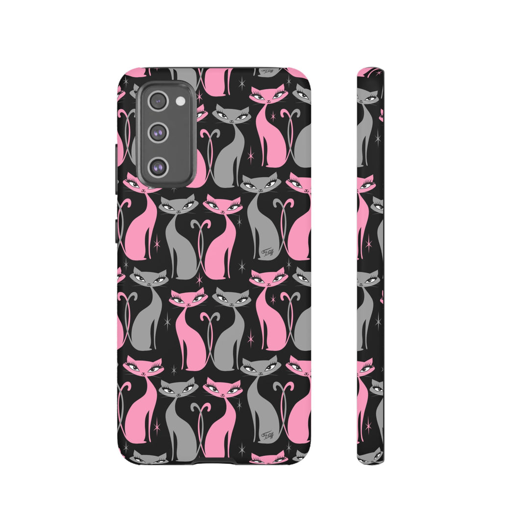 Mod Love Cats on Black • Tough Phone Case