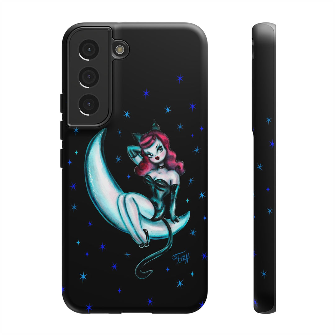 Kitten on the Moon • Tough Phone Case