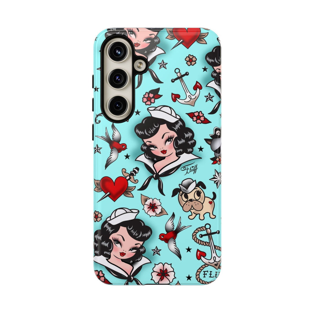 Suzy Sailor Girl on Light Blue • Phone Case