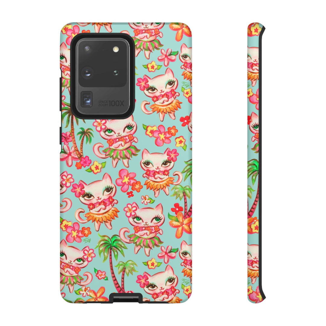 Hula Kitties Aqua • Tough Phone Case