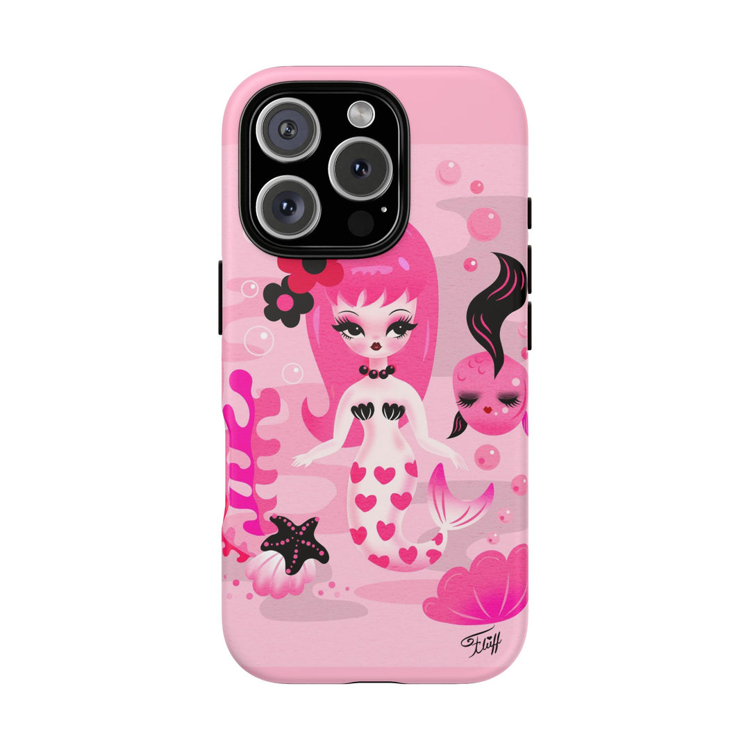 Pink Mod Mermaid • Tough Phone Case