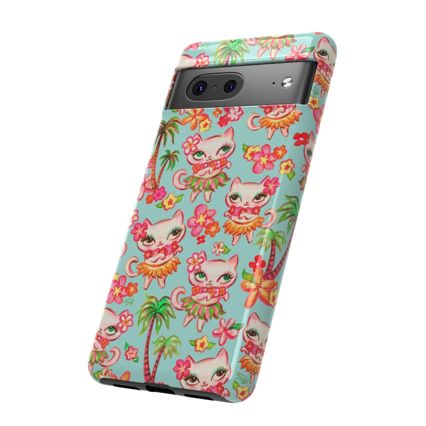 Hula Kitties Aqua • Tough Phone Case