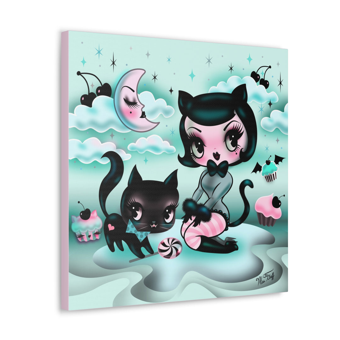 Kitten Doll with Cupcakes • Canvas Gallery Wrap