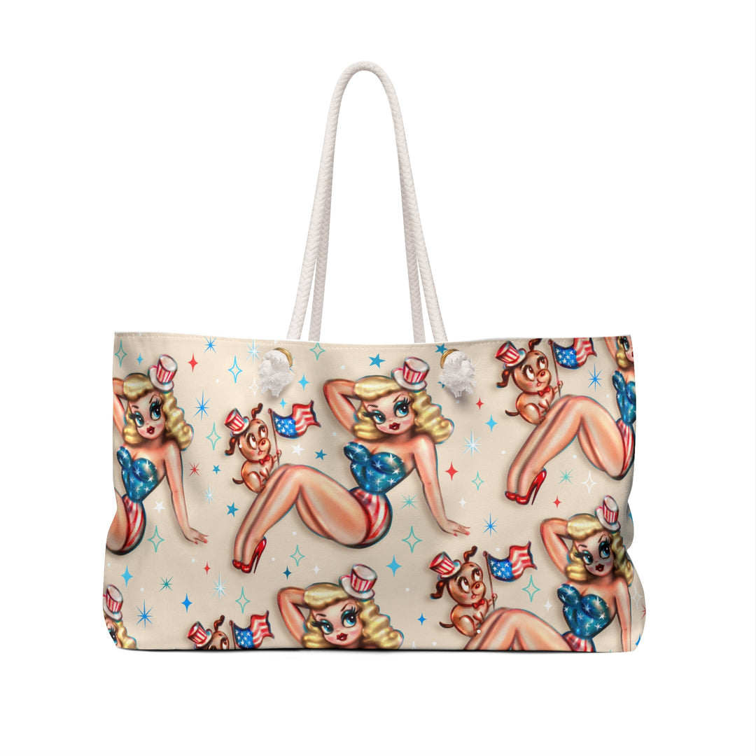 Patriotic Pinup Girl • Weekender Bag