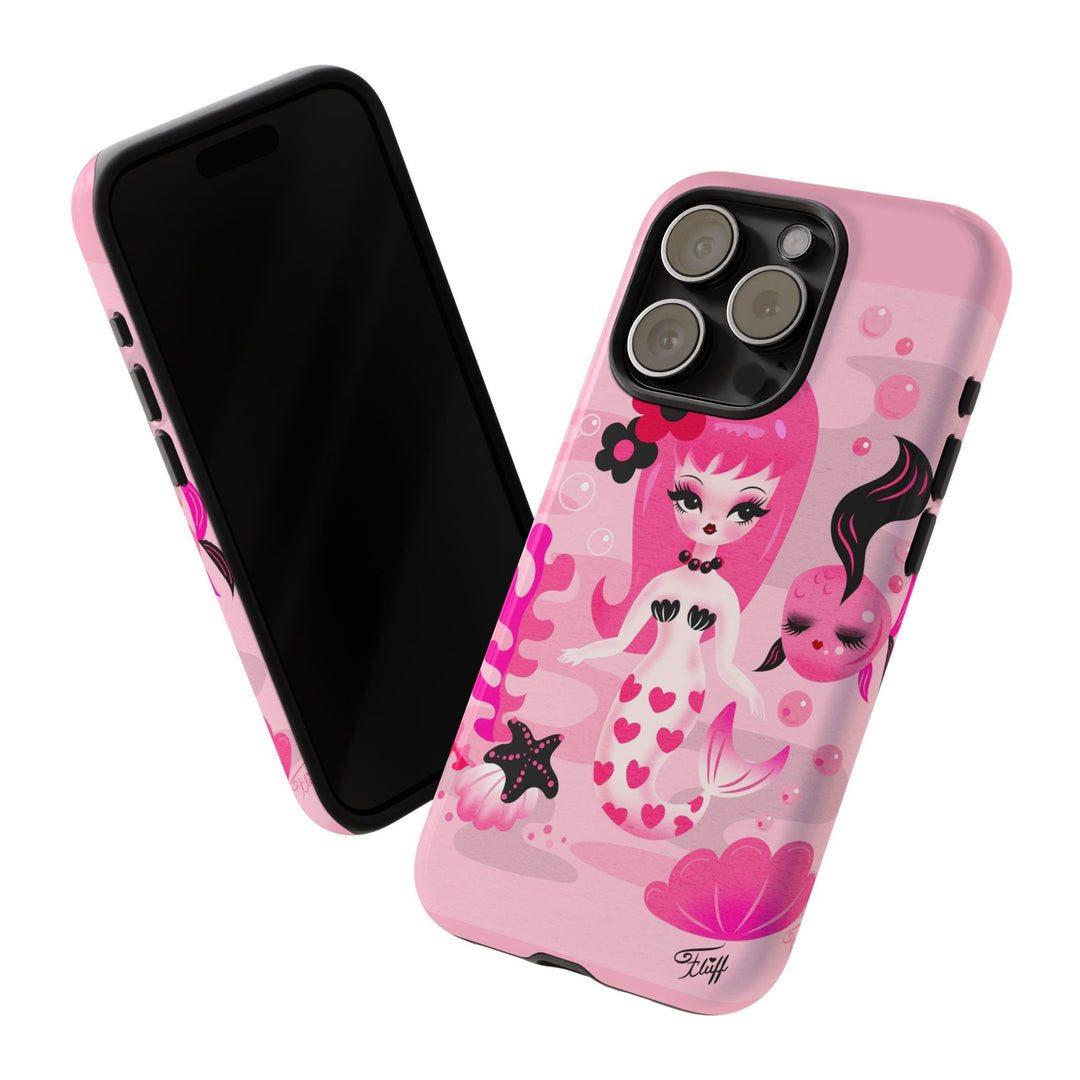 Pink Mod Mermaid • Tough Phone Case