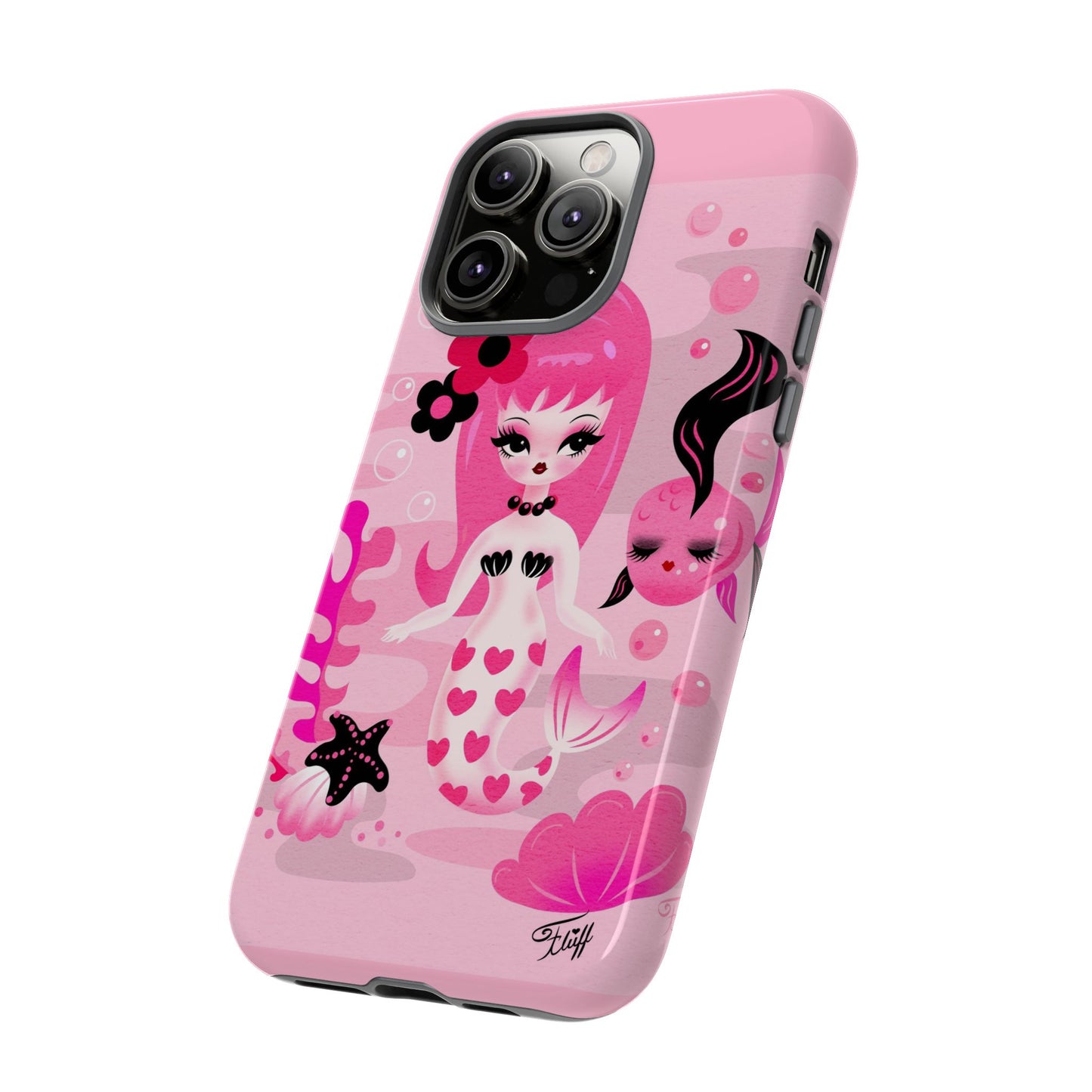 Pink Mod Mermaid • Tough Phone Case