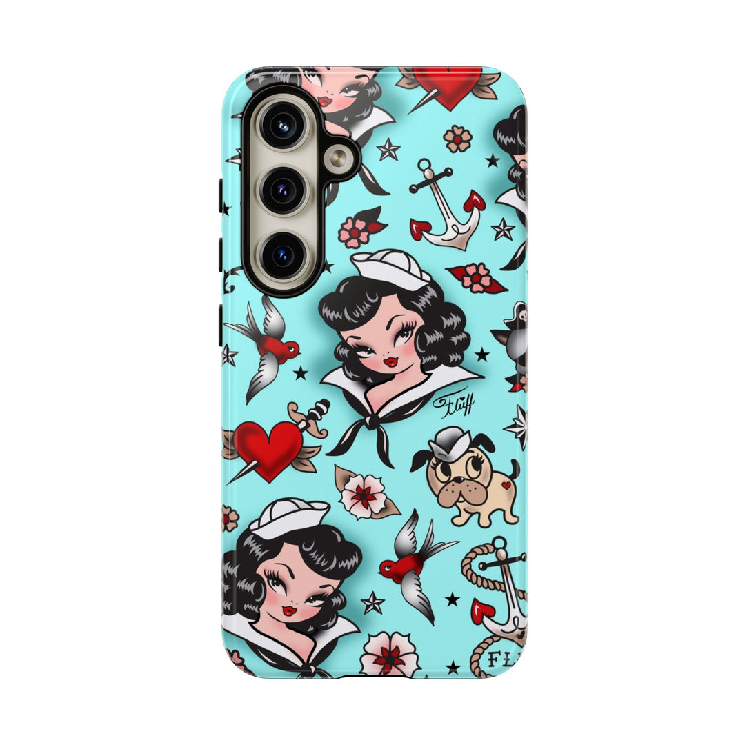 Suzy Sailor Girl on Light Blue • Phone Case