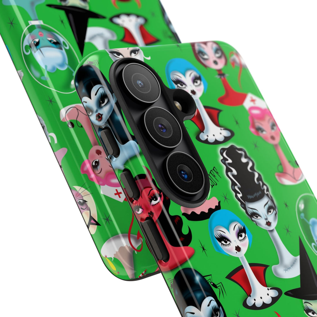 Spooky Dolls Green • Tough Phone Case