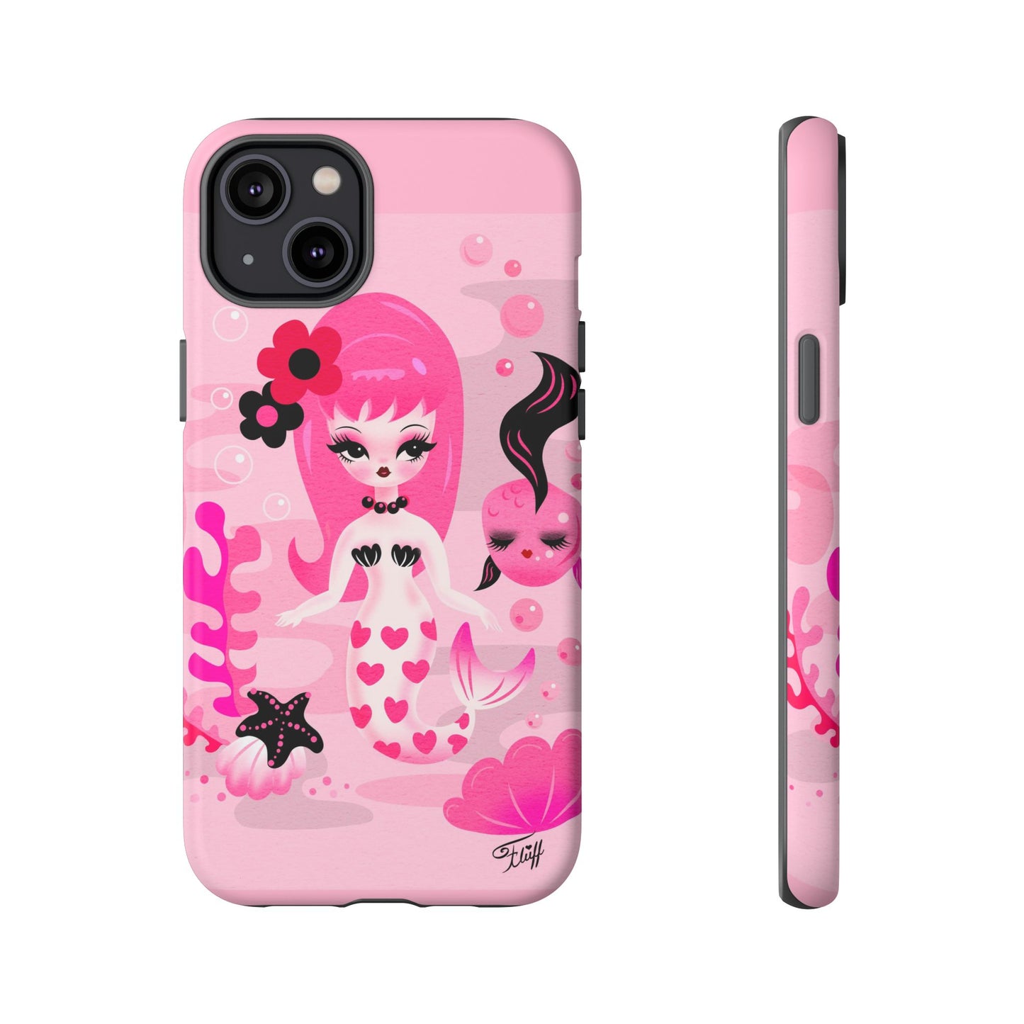 Pink Mod Mermaid • Tough Phone Case