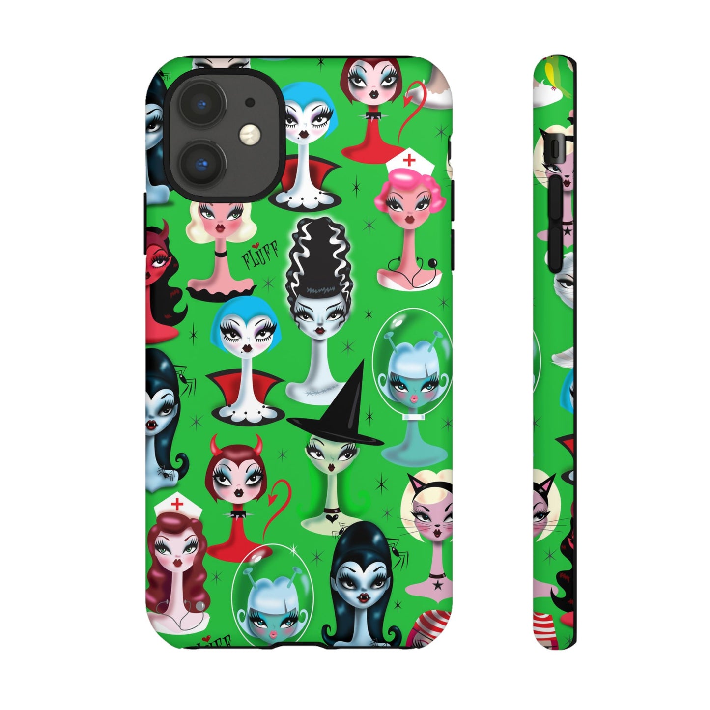 Spooky Dolls Green • Tough Phone Case