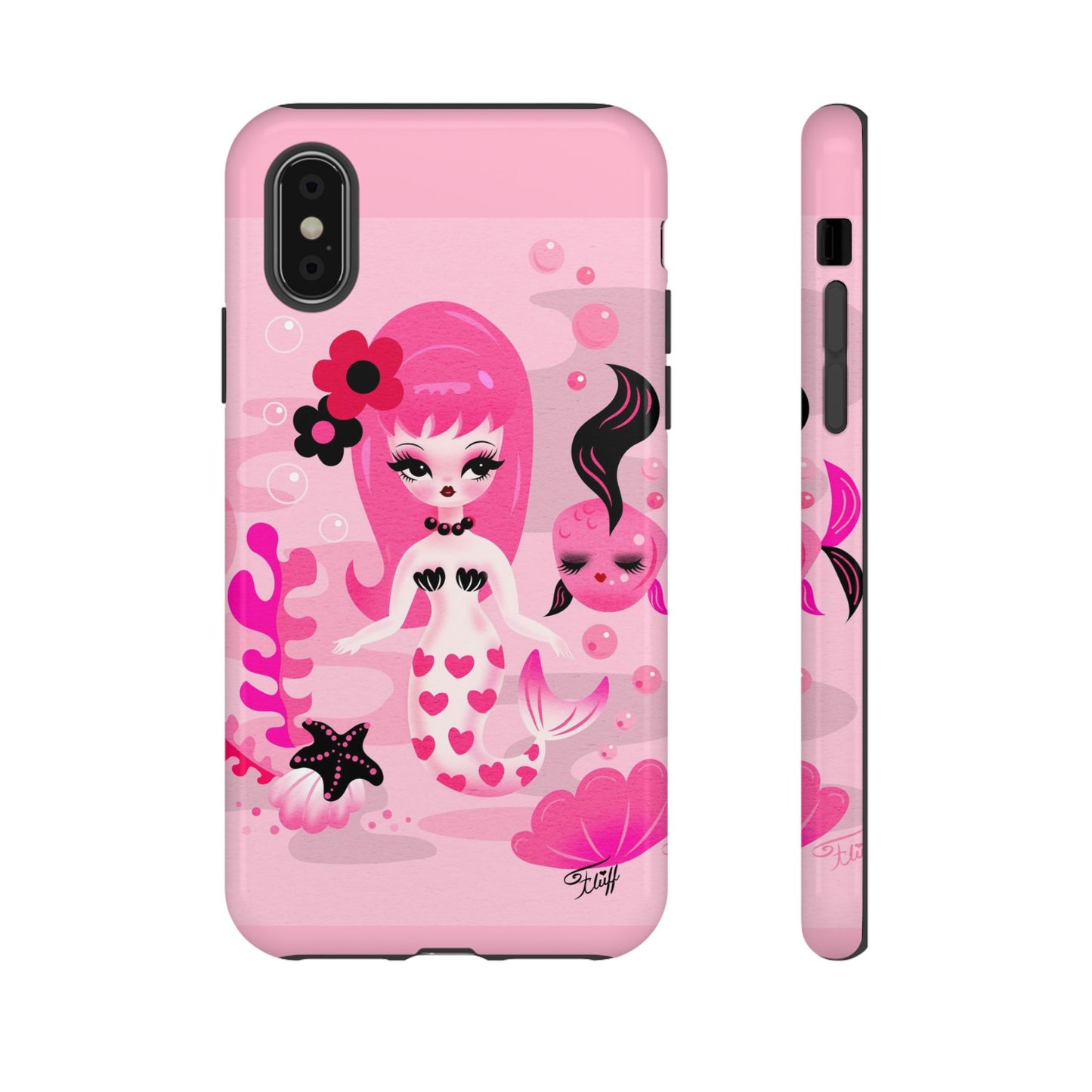 Pink Mod Mermaid • Tough Phone Case