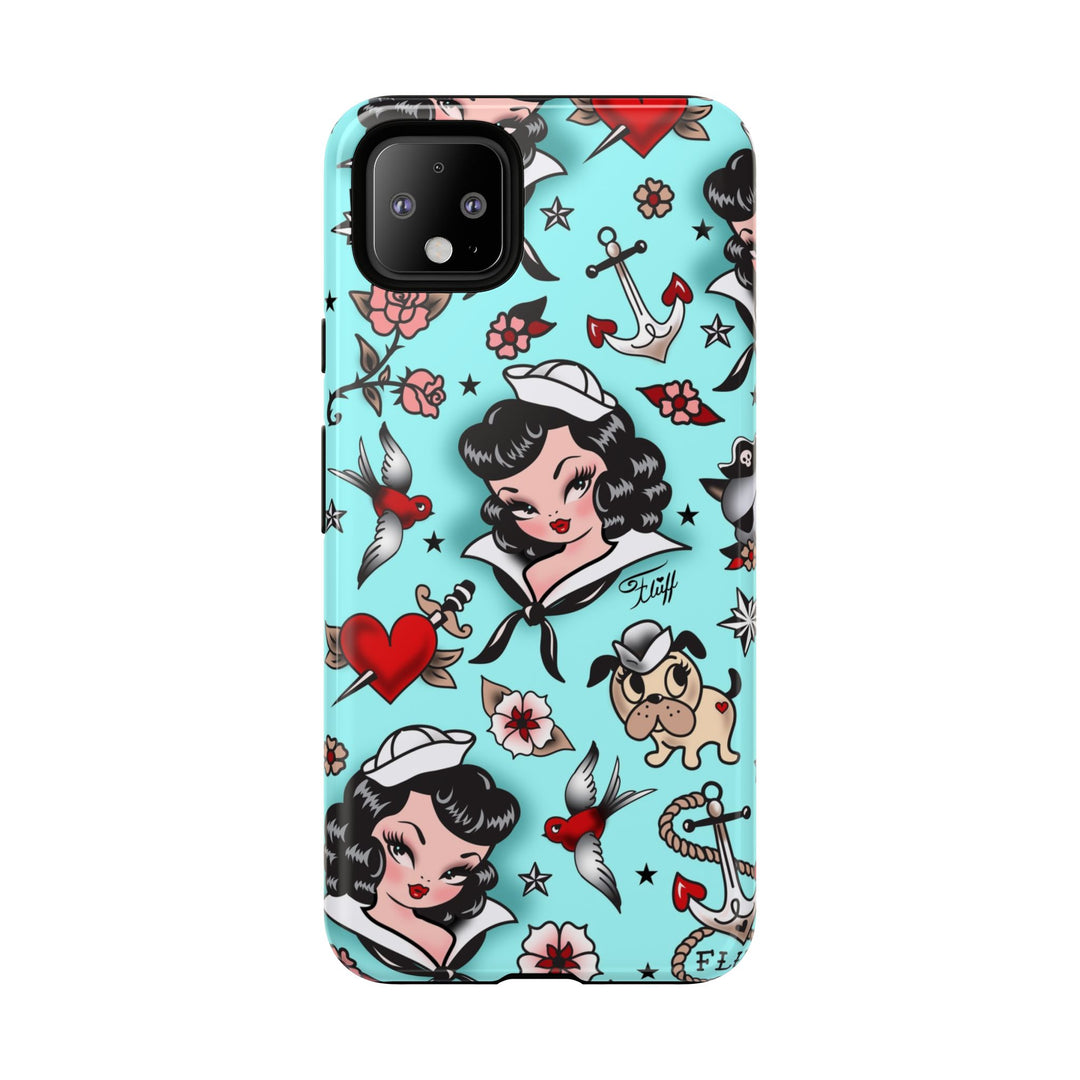 Suzy Sailor Girl on Light Blue • Phone Case