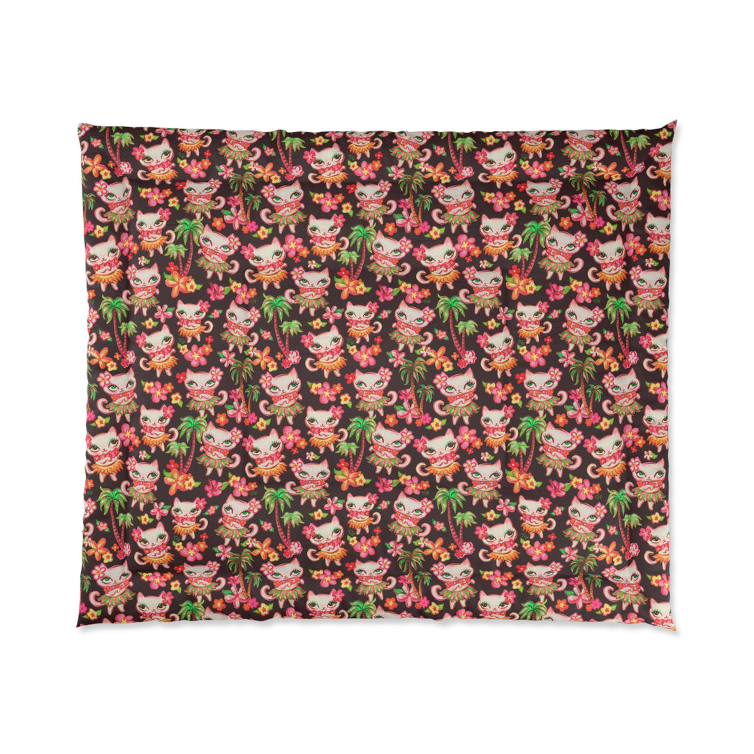 Hula Kitties Chocolate  • Comforter