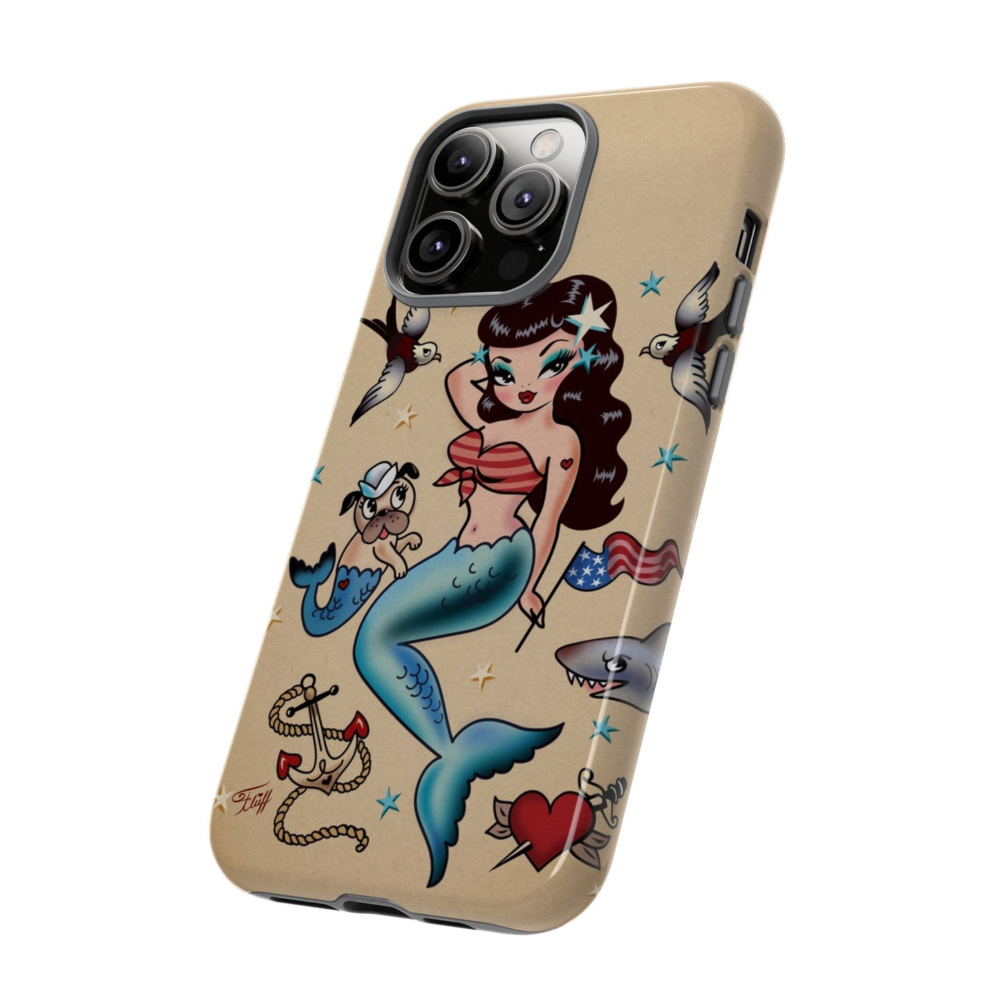 Patriotic Mermaid • Tough Phone Case