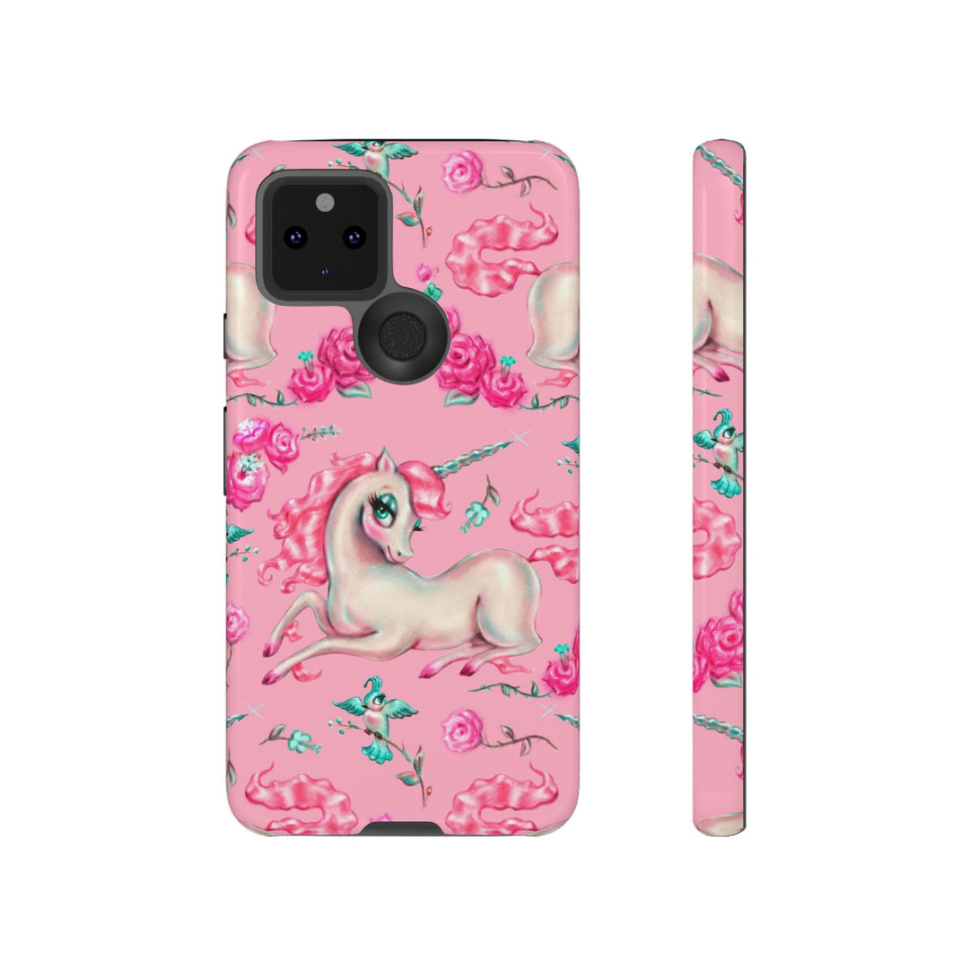 Unicorns and Roses on Pink • Tough Phone Case
