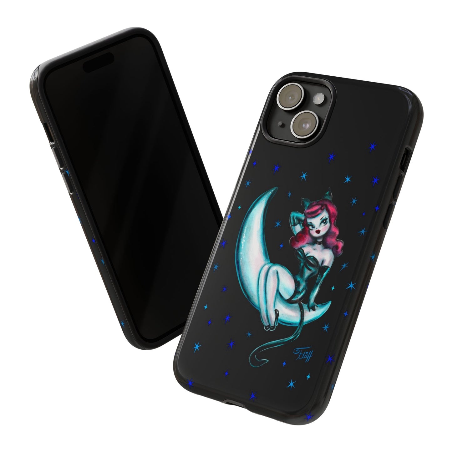 Kitten on the Moon • Tough Phone Case