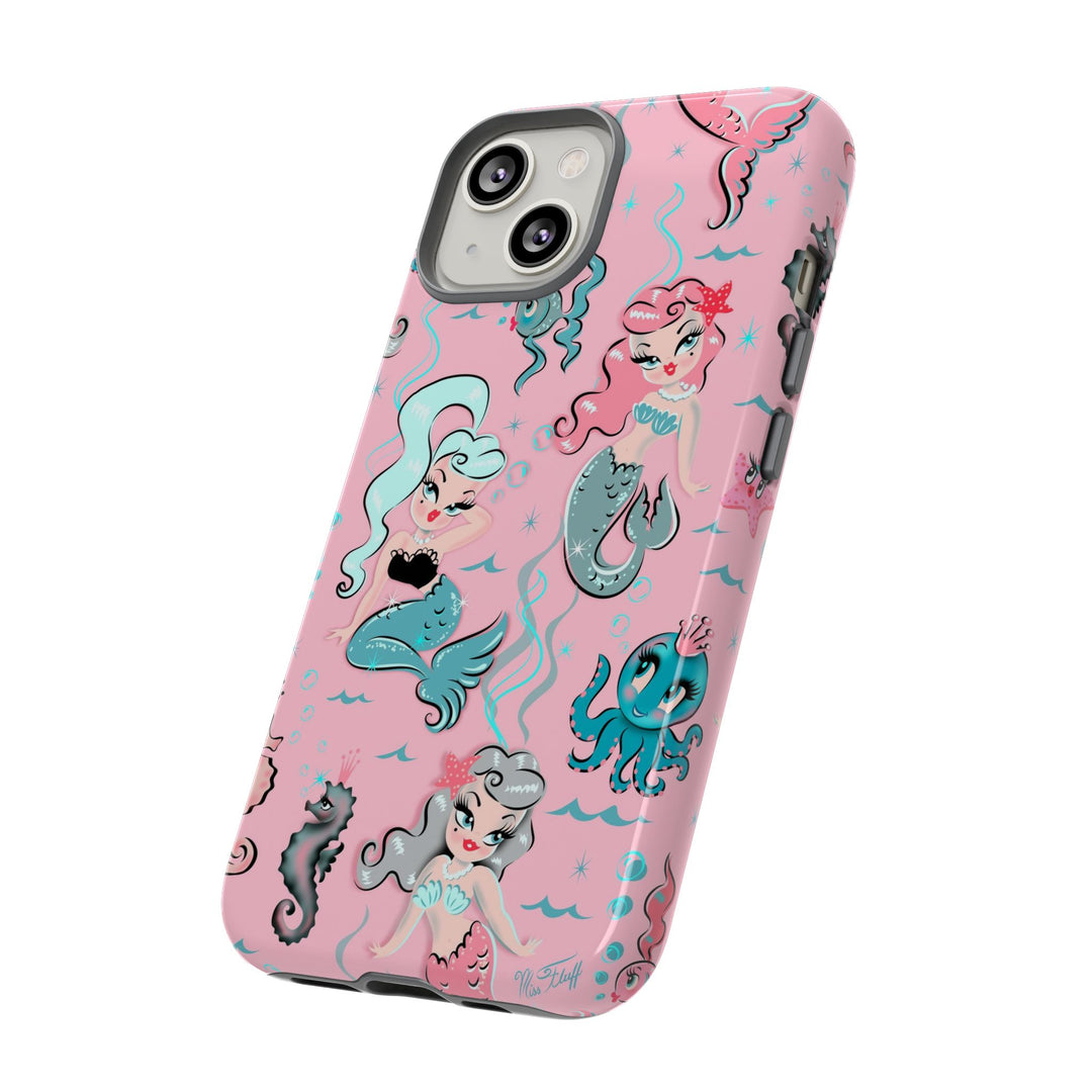 Babydoll Mermaids on Pink • Tough Phone Case