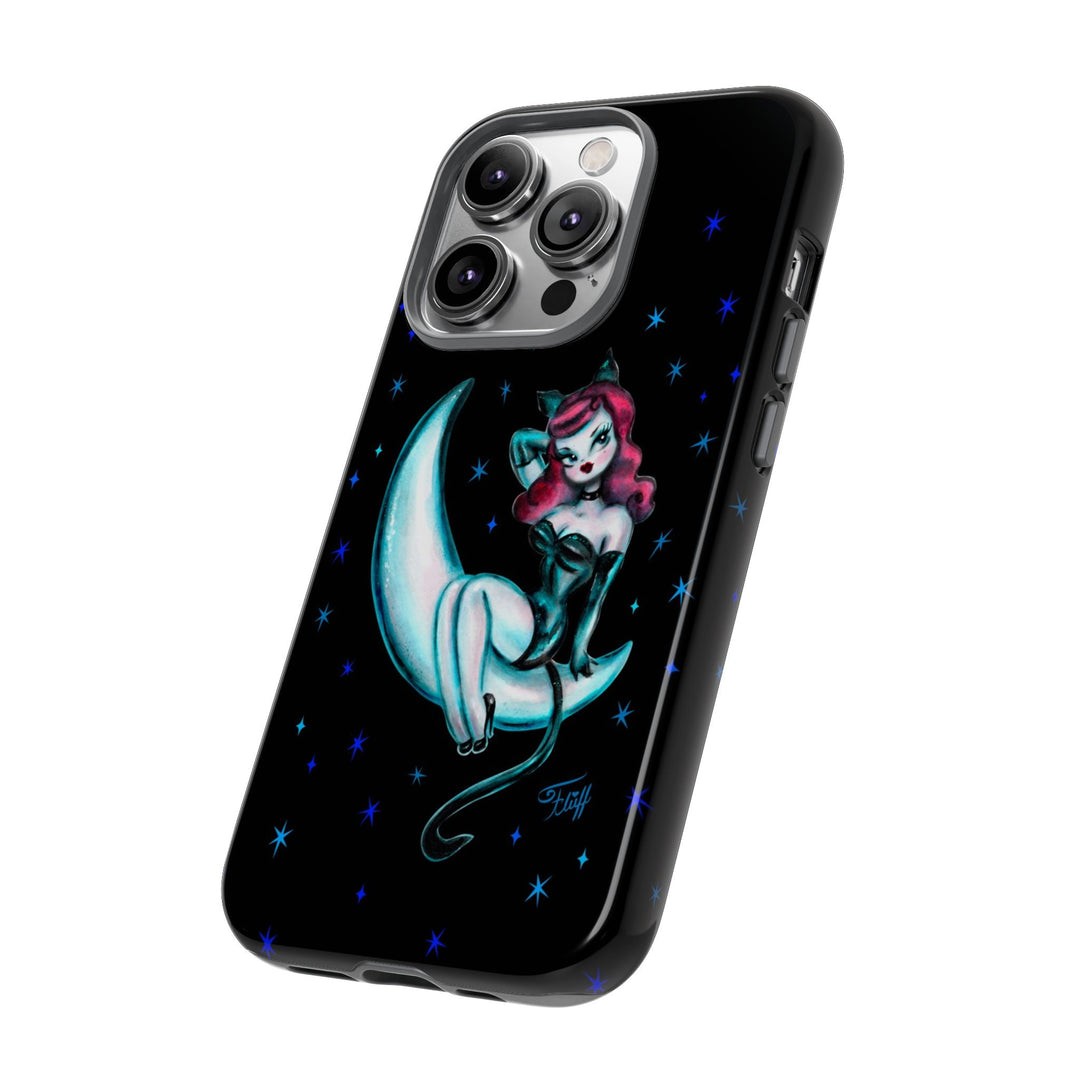 Kitten on the Moon • Tough Phone Case