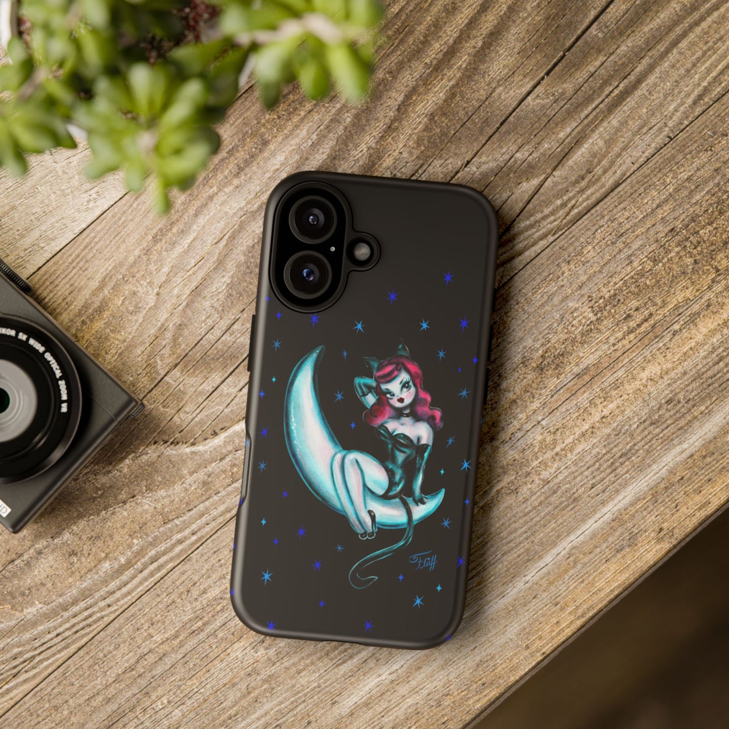 Kitten on the Moon • Tough Phone Case