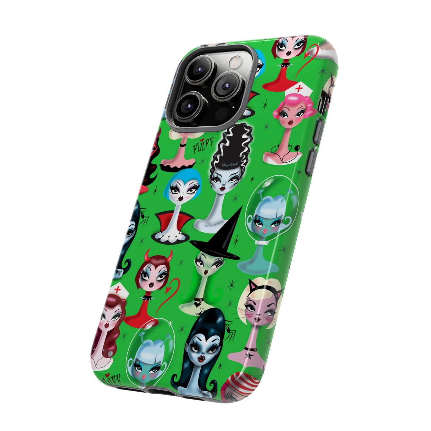 Spooky Dolls Green • Tough Phone Case