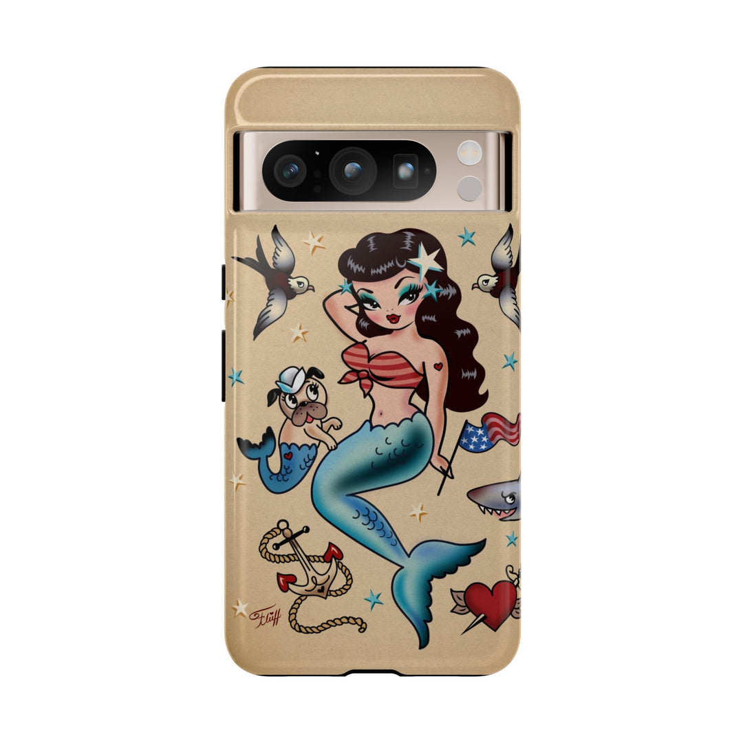 Patriotic Mermaid • Tough Phone Case