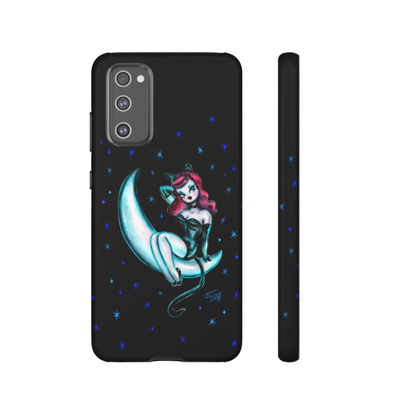 Kitten on the Moon • Tough Phone Case