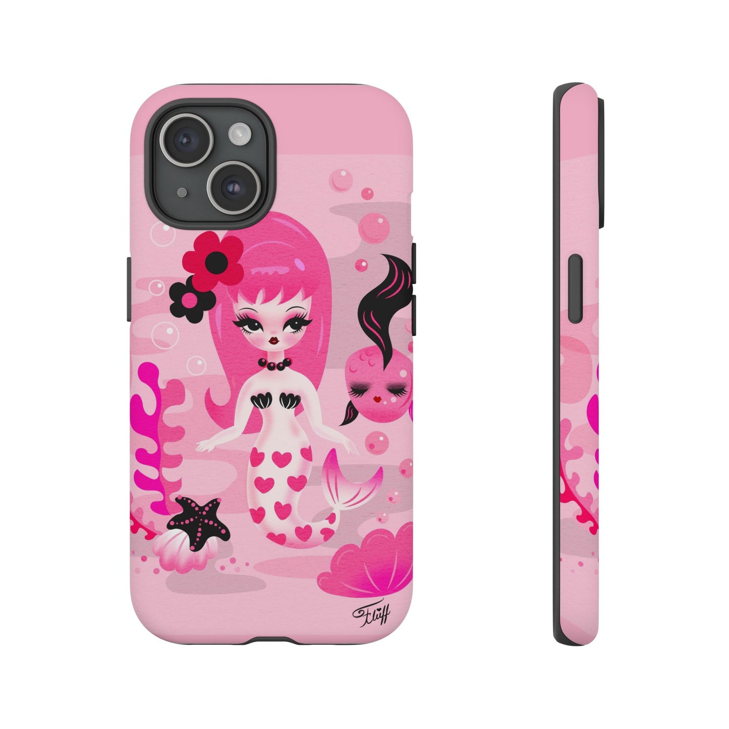 Pink Mod Mermaid • Tough Phone Case