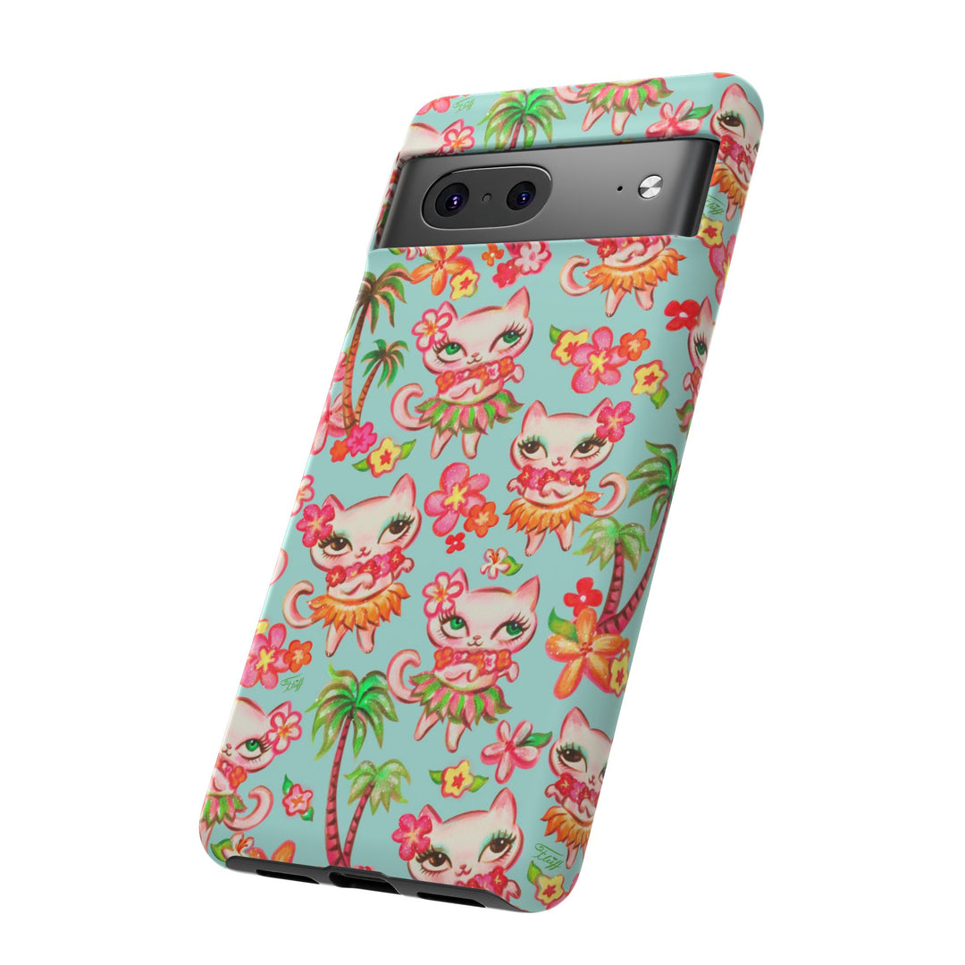 Hula Kitties Aqua • Tough Phone Case