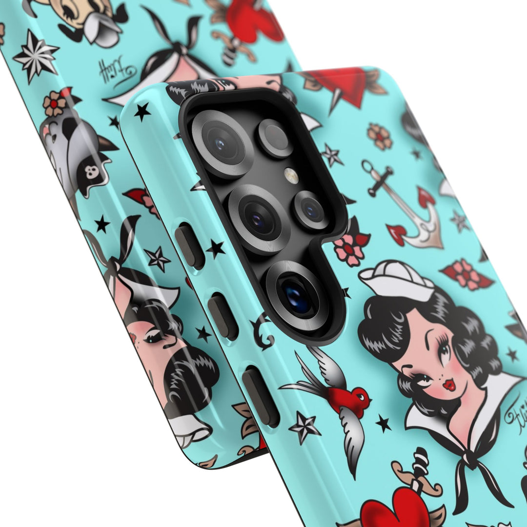 Suzy Sailor Girl on Light Blue • Phone Case