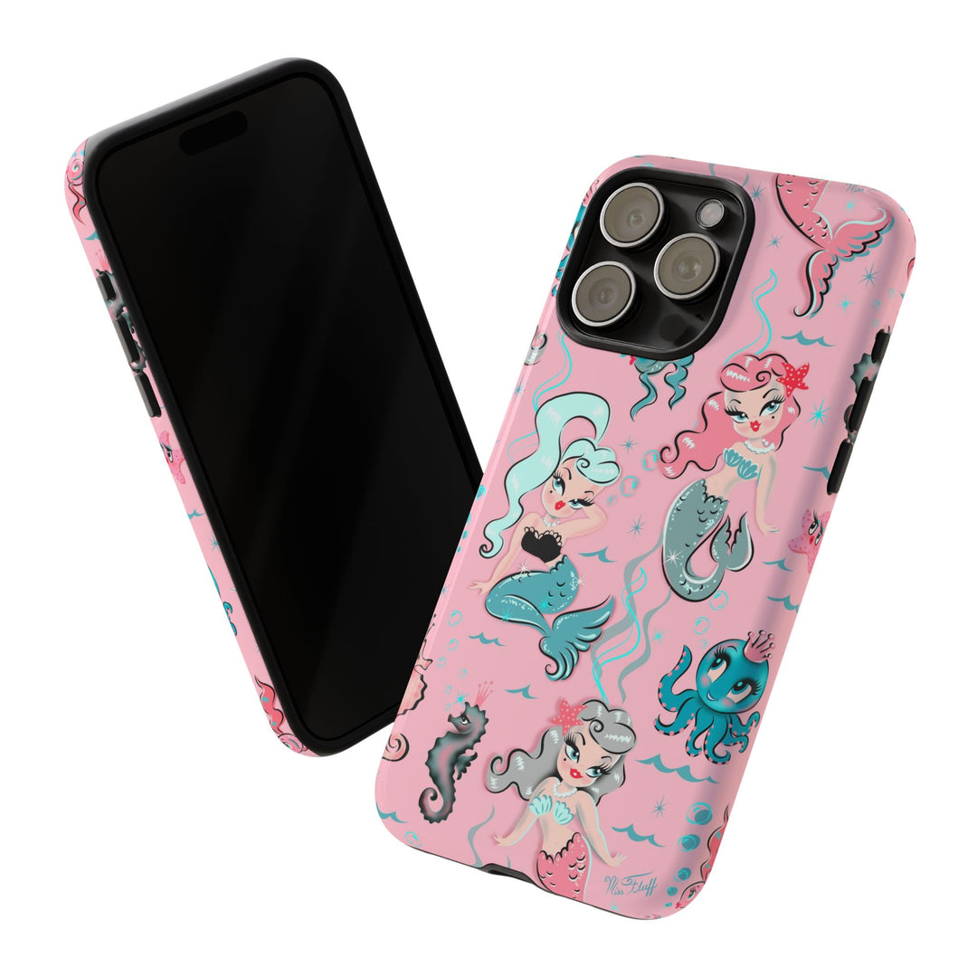 Babydoll Mermaids on Pink • Tough Phone Case