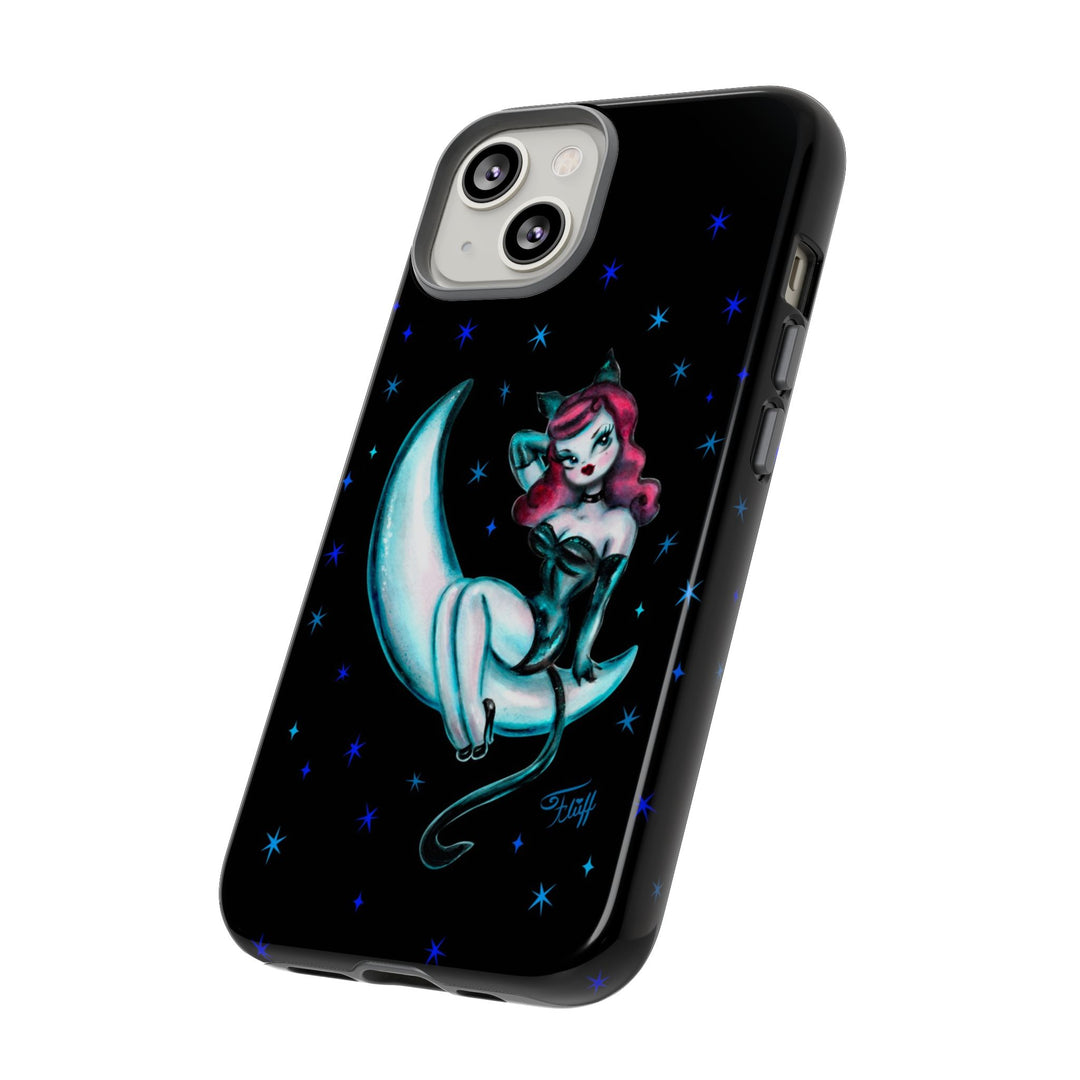 Kitten on the Moon • Tough Phone Case