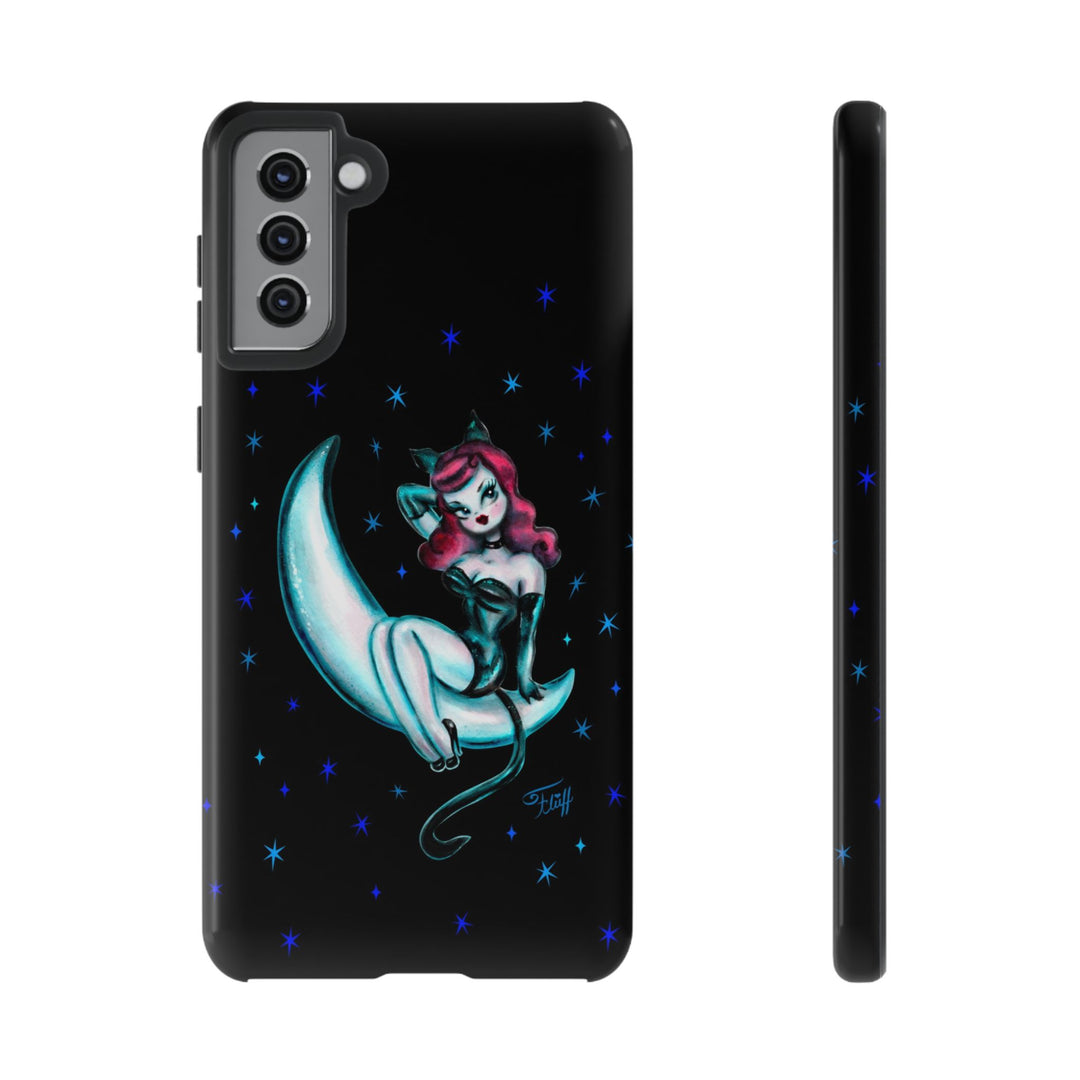 Kitten on the Moon • Tough Phone Case