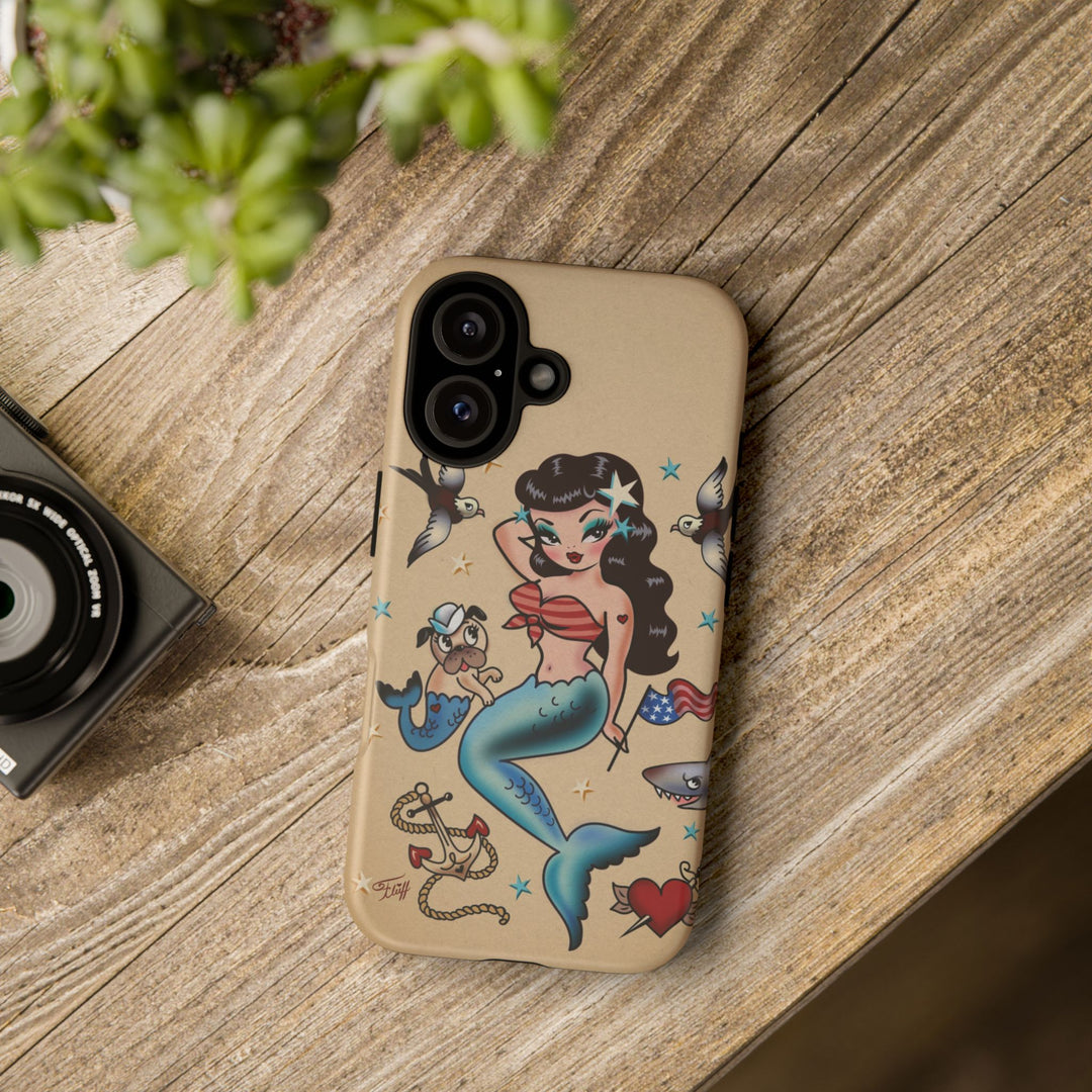 Patriotic Mermaid • Tough Phone Case