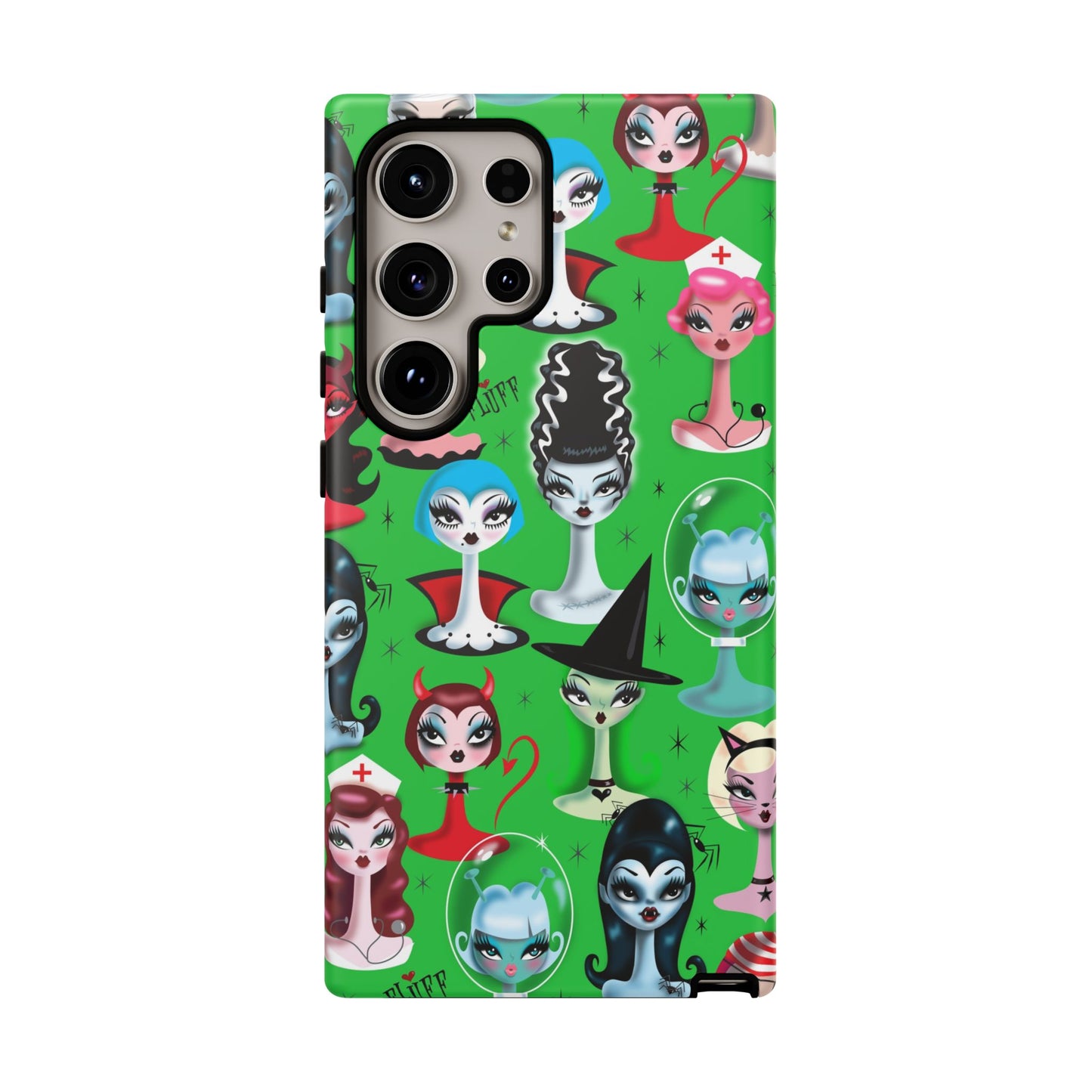 Spooky Dolls Green • Tough Phone Case