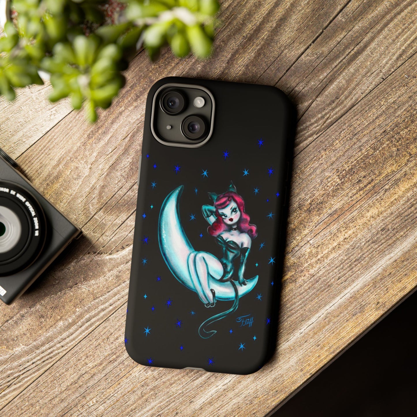 Kitten on the Moon • Tough Phone Case