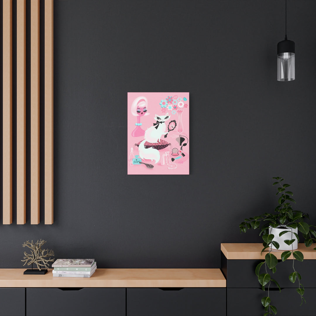 Boudoir Kitty with Mirror • Canvas Gallery Wrap