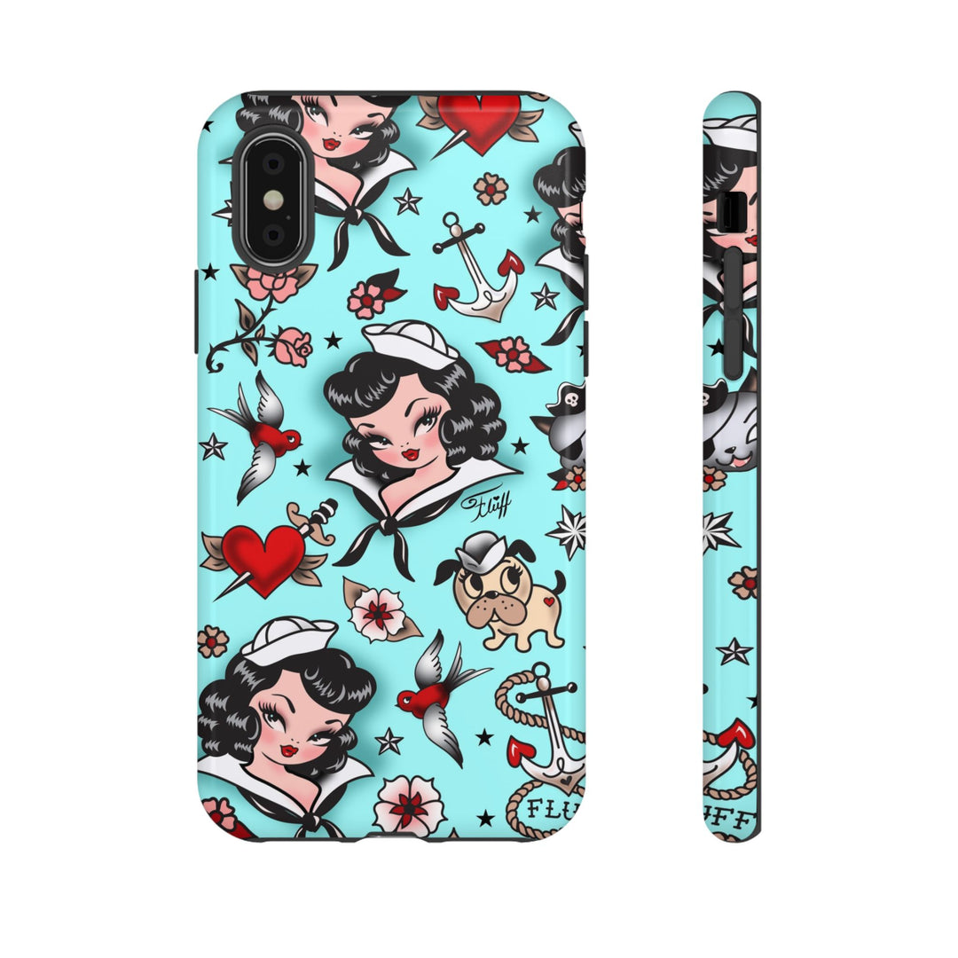 Suzy Sailor Girl on Light Blue • Phone Case