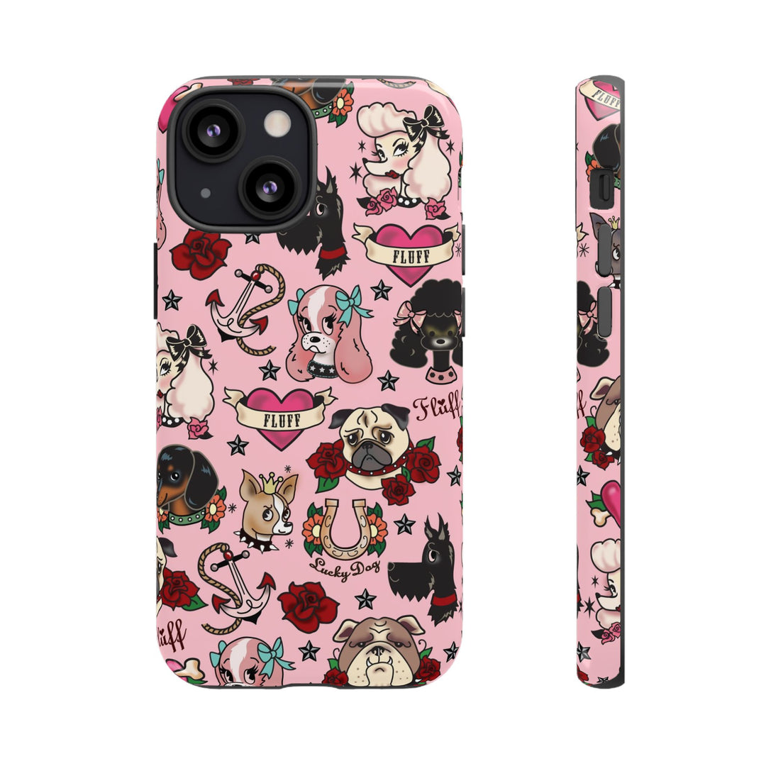Tattoo Pooch Pink • Tough Phone Case