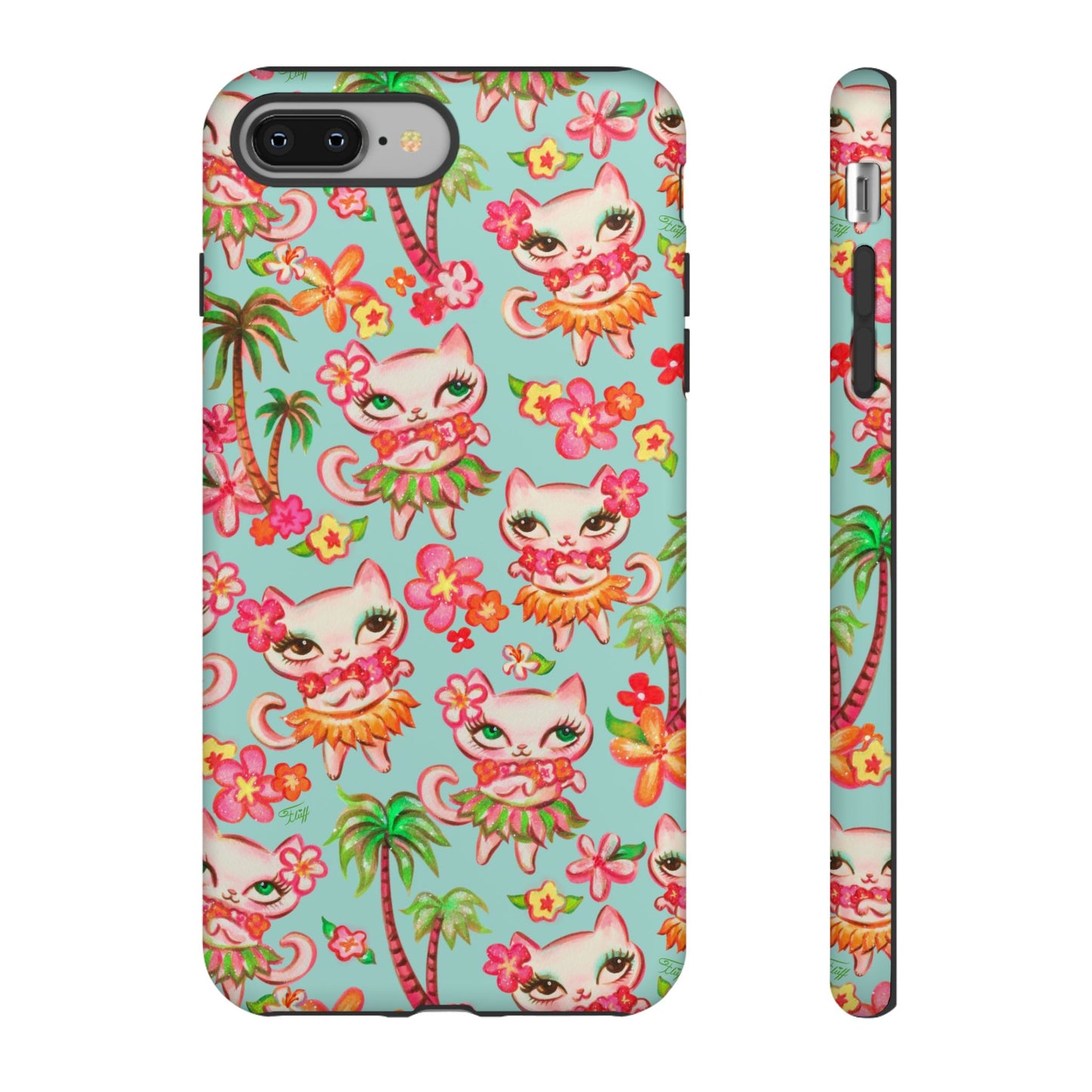 Hula Kitties Aqua • Tough Phone Case