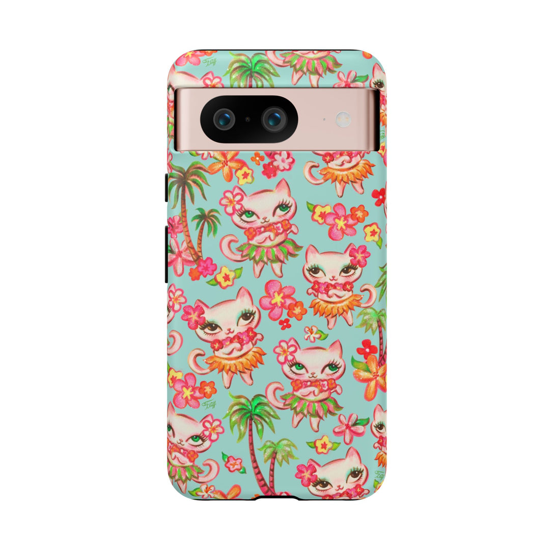 Hula Kitties Aqua • Tough Phone Case